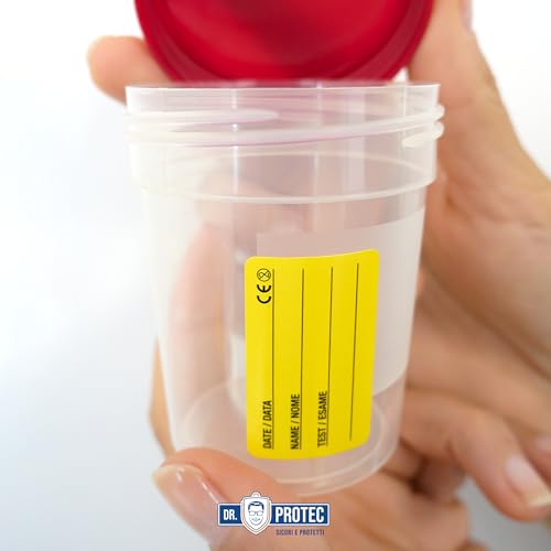Dr. Protec, steriler Urinbehälter, 120 ml, 1 Stück, Schraubdeckel, Skala