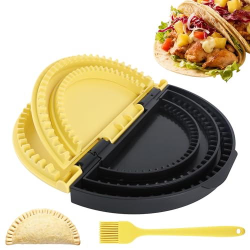 Tortilla Sealer Crimper Press Maker – 3 in 1 Adjustable 6 8 10 Inch Tool Machine for Quesadilla Taco Burrito Empanada Dumpling - Tortillas folder for Wrap Sandwich Empanadas Pie by Prcivr - Used condition - US$16.71