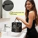 Large Shower Caddy with Wide Mouth, Foldable Mesh Organizer for Bathroom, College Dorm, Gym & Camping - Heavy Duty Cotton Handle, Quick-Dry Storage for Toiletries