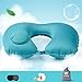 Almohada Cervical, Portátil Cómoda Almohada de Viaje Inflado Rápido Cojín Cervical Ajustable para Viajes Oficina