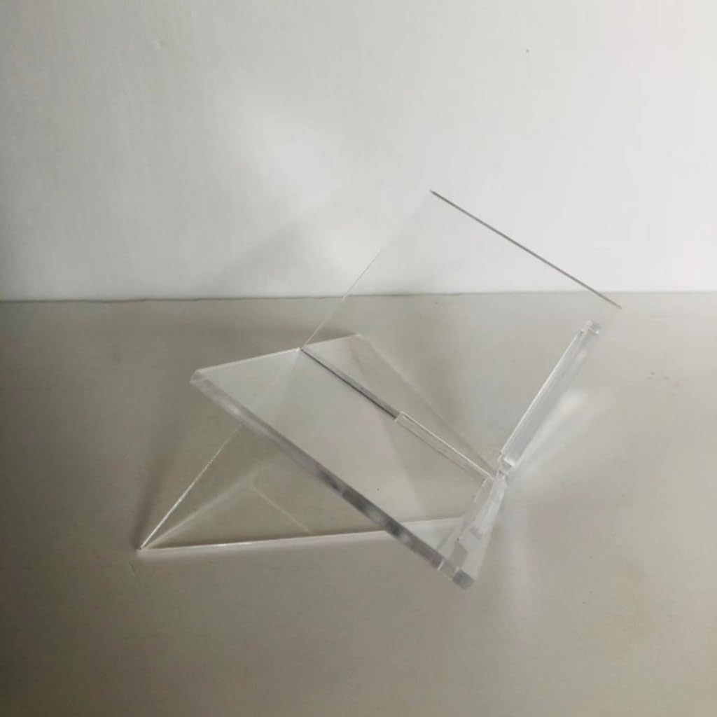 Transparent Acrylic Book Holder Cookbook Display Stand, Open Book Display Stand for Display Reading Cookbook, Magazine,
