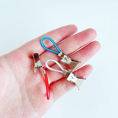 XINGSUI 30 Pcs Tea Towel Clip,Cloth Hanging Clips,Metal Clip with Hooks,for Hanging Beach Towel,Bath Towel(5 Color) - Image 4