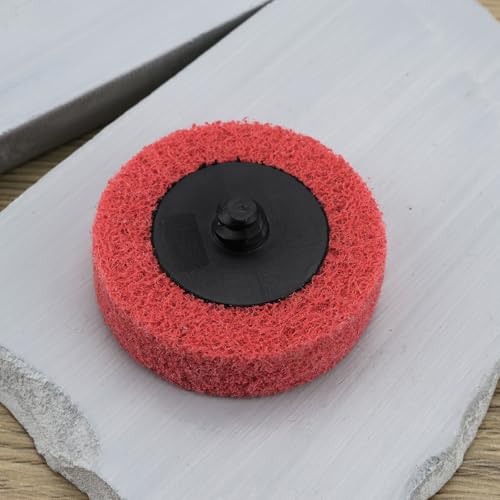 EMSea 10 St¨¹ck 2 Zoll BHA-Schnellwechselscheiben Zur Oberfl?chenvorbereitung (fein) H?rte 9p Aluminiumoxid-Nylon Zum Schleifen von Metall Rot