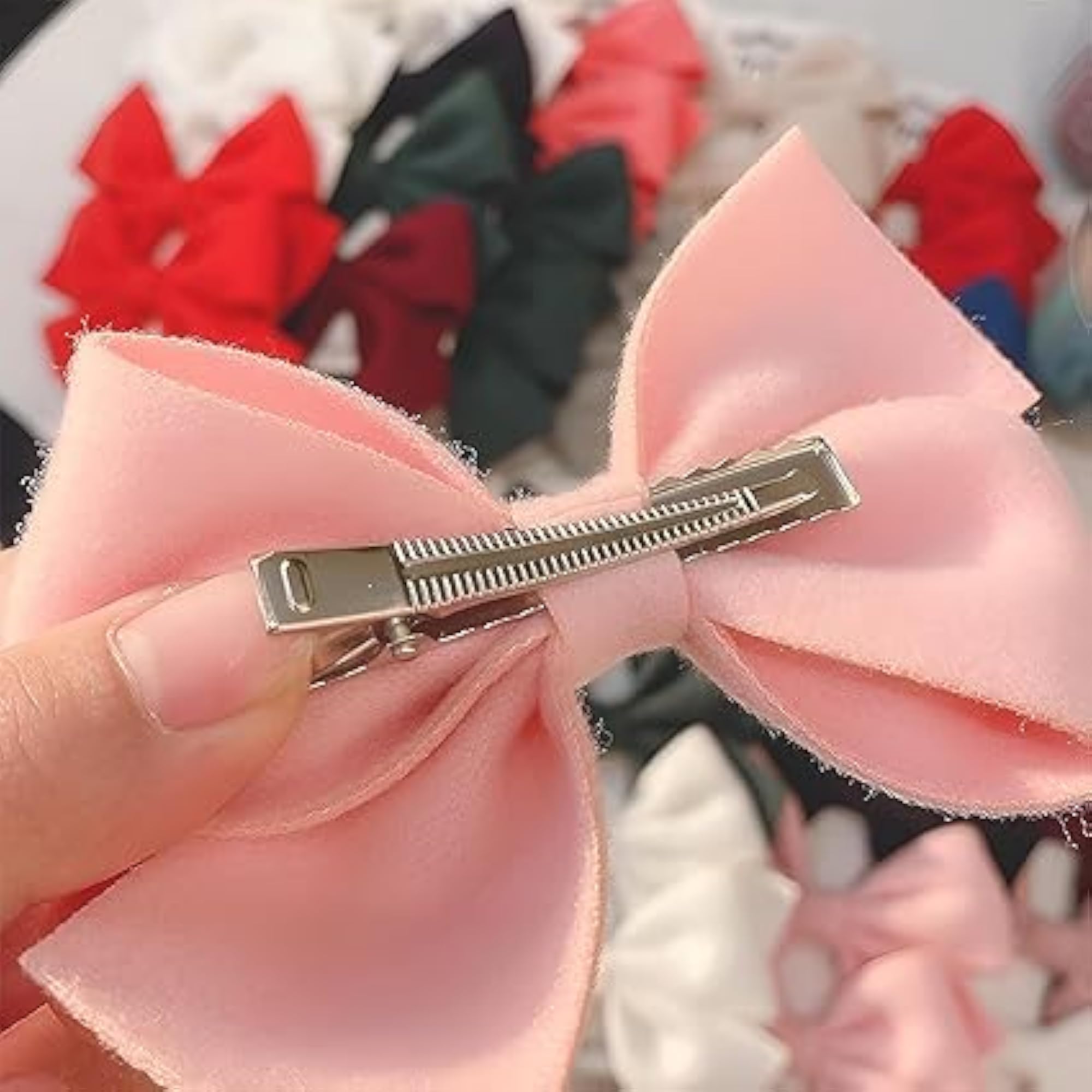 Pack of 6 Large Bowknot Hair Clips, Stylish Accessories