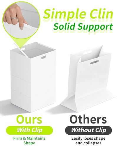 Kaiferty 20 Gallon Disposable Trash Cans for Parties, 4 Pack Extra Large Collapsible Pop Up Trash Can with Handles, Portable Cardboard Garbage Can & Recycling Bin for Party Kitchen Camping, White - Image 6