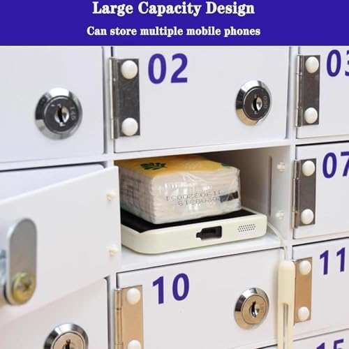 Acrylic Cell Phone Locker Box - Secure Wall-Mounted Storage Cabinet with Lock & Key for Office, School, Classroom, Factory - Clear Organizer for Devices
