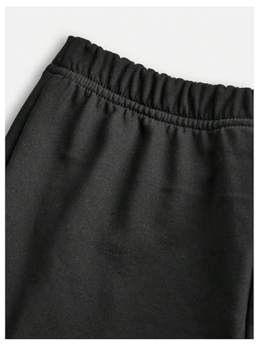 WDIRARA Conjunto de 2 peças com estampa de letras e shorts de motociclista de manga curta para menin