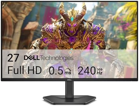 Monitor Dell 27" Full HD (1920 x 1080) - 240Hz - IPS, 99% sRGB, T...