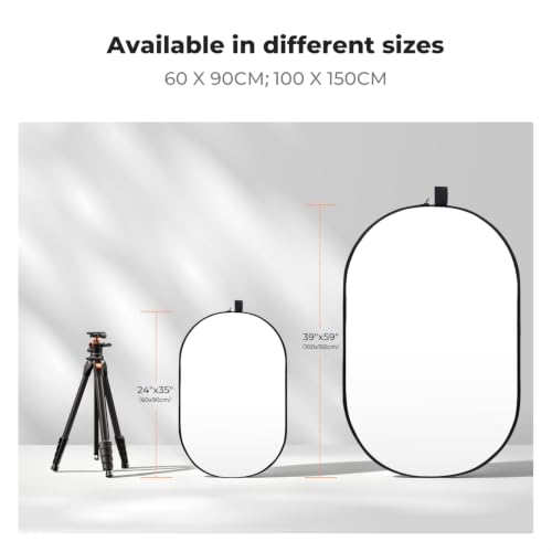 Image of K&F Concept 24 inch x36 inch 5-in-1 Oval Foldable Reflector, with Carrying Bag