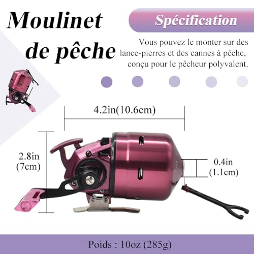 Moulinets de pêche à face fermée avec engrenage robuste de 3,875:1 - 2