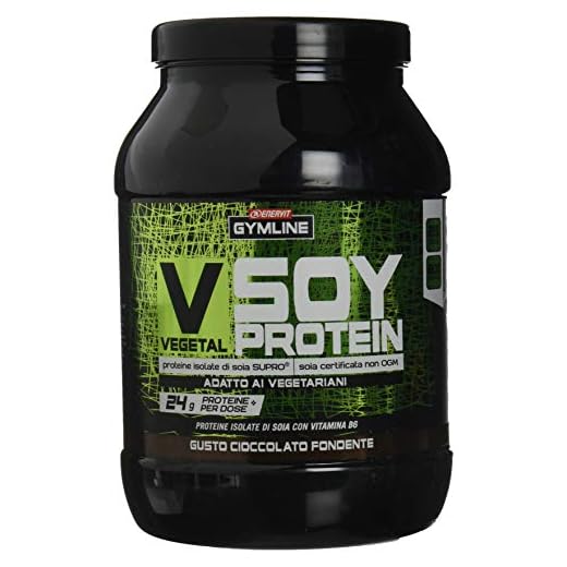 Enervit Gymline Muscle Vegetal Soy Protein Cioccolato Fondente Integratore 800 g