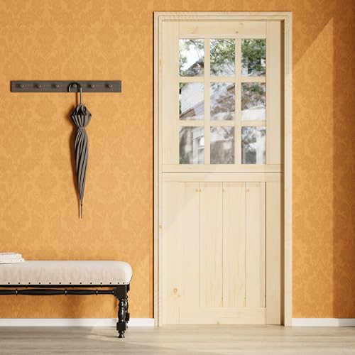 32\" x 80\" Dutch Exterior Door, 1.75-inch Pine Front Entry Interior Design
