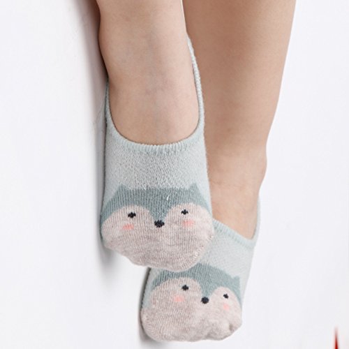 Baby No Show Socks Cute Animal Toddler Low Cut Cotton Socks for Child 0-5Y3