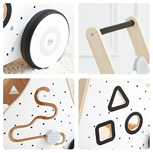 Asweets Wooden Baby Walker Push And Pull Learning Activity Walker For Boys And Girls Sit To Stand Learning Walker Toddler Toy (Natural) #TOP4