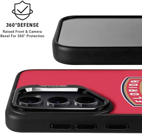 Skinit Kickstand Phone Case Compatible with Galaxy S25 - Officially Licensed NHL Florida Panthers Logo Design