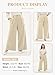 Eytino Women's Plus Size Pants Fashion 2026 Winter Casual Trendy Elastic High Waisted Wide Leg Dress Pants Lounge Trousers with Pockets,2X Beige