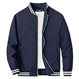MAGCOMSEN Men's Bomber Jacket Lightweight Windbreaker Jackets Zip Up Windproof Jackets Casual Spring Fall Coat for Golf