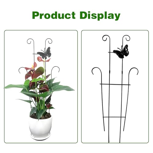 Image of 23 Inch Plant Trellis for Potted Plants, Sturdy Metal Houseplant Trellis for Climbing Plants Indoor Outdoor, Rust-Resistant Plant Support for Monstera Pothos Ivy, 4 Pack (4, 23inch)