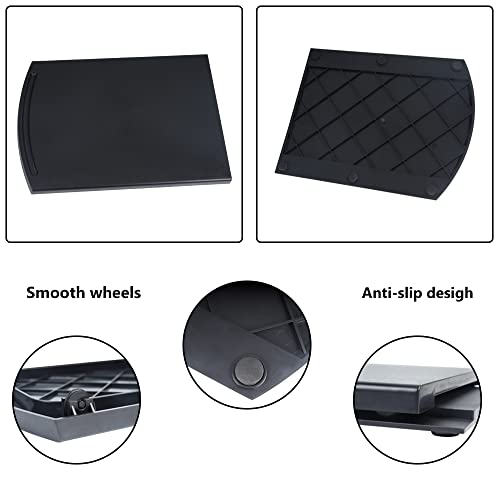 Vigind Kitchen Caddy Sliding Coffee Tray Mat,12" Appliance Moving Caddy,Under Cabinet Appliance Coffee Maker Toaster Countertop Storage Moving Slider,With Smooth Rolling Wheels,For Kitchen Machine #TOP2