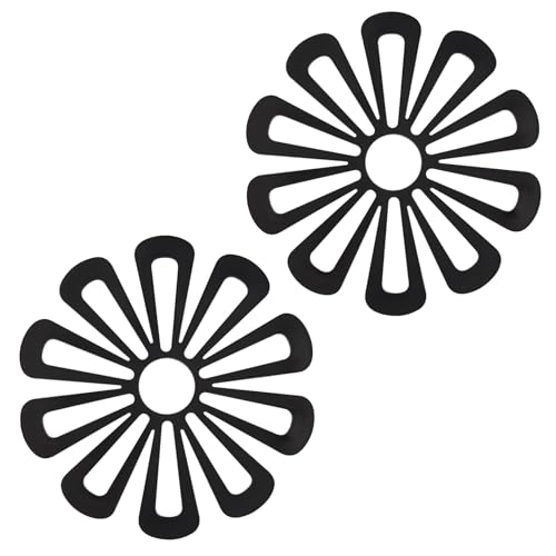 Nynkyon 2 sottopentola in silicone per pentole calde, tappetino antiscottatura per cucina, antiscivolo, resistente al calore, colore nero