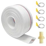 Facile à Ranger: Ce tuyau plat en textile présente un design plat pour un rangement pratique et peut être enroulé pour gagner de la place. Que ce soit pour un usage domestique ou pour des activités de plein air, vous pouvez le ranger sans effort. Après chaque utilisation, pliez le tuyau pompe et rangez le dans un endroit frais et ombragé, à l'abri de la lumière directe du soleil, afin de prolonger efficacement sa durée de vie.