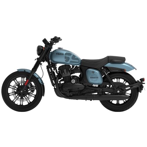 Image of YEZDI Roadster Disc Bike Sharkskin Blue Alloy Wheels Booking for Ex-Showroom Price