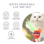 Haute Diggity Kitty Cocktails Apawrol Spritz & Cattini Set, Plush Cat Toys Catnip Filled with Interactive Crackle Sound, Safe, Durable Toys for Cat & Kitten, 2 Pcs - Image 3