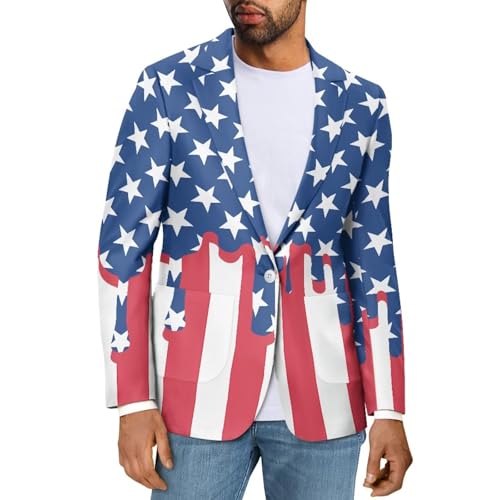 Men's Casual Blazer Long Sleeve Suit Jackets Coats Casual Lightweight One Button Business Jacket with 2 Pocket3