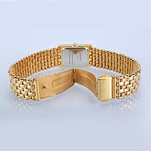BERNY Vintage Gold Watch for Women Ladies Quartz Stainless Steel Bracelet by BERNY - Used condition - Image 3