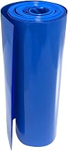 Flat Width 5.9in(150mm) PVC Heat Shrink Wrap Tube for 18650 21700 Lithium Battery DIY Battery Packs Blue Length 9.9ft (3m)