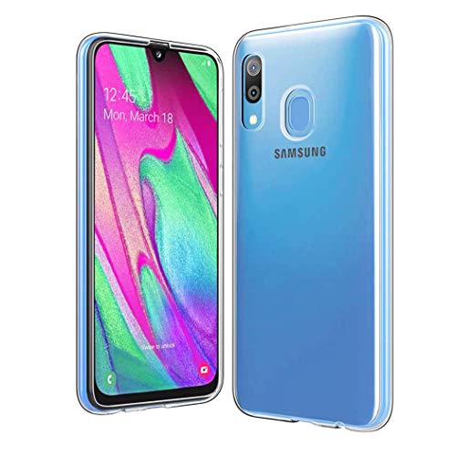 Samsung Galaxy A40 Case - Galaxy A40 5.9" SM-A405FN/DS Ultra Slim Silicone Gel Skin Bumper Case Cover For Samsung Galaxy A40 (Transparent)