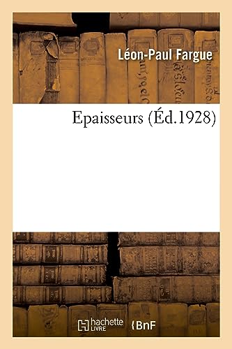 Epaisseurs (French Edition)
