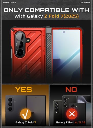 Image of SUPCASE for Samsung Galaxy Z Fold 7 Case with Kickstand (UB Pro), [Built-in Tempered Glass Screen Protector] [Hinge Coverage] [Military-Grade Protection] Full-Body Heavy-Duty Rugged Phone Case