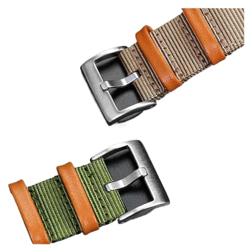 Correa de lona nailon premium compatible con reloj Hamilton 22mm 2