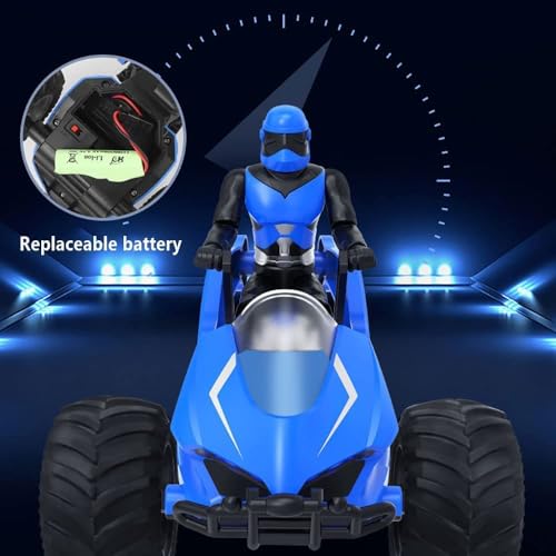 Image of GRAPHENE Remote Control Car 4x4 RC Crawler Stunt Car Toys (3 Wheel Stunt Bike),multicolor