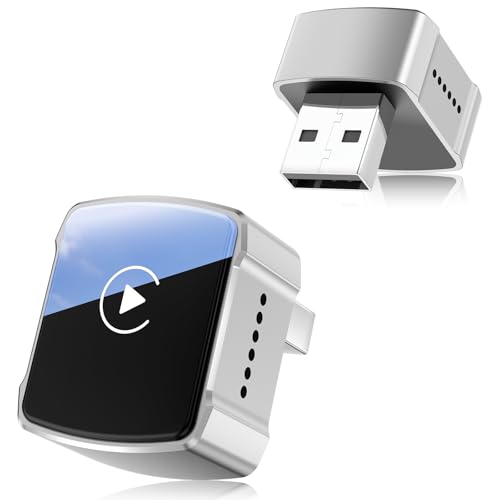 Wireless CarPlay Adapter for Apple iPhone-Compatible with iOS 10+ and 2015+ Cars, Mini Dongle Converts Wired to Wireless with Low Latency, Plug-and-Play with Auto-Reconnect 2025 Upgraded