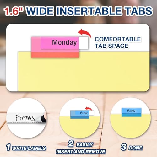 H4D 200 Pack Insertable Binder Dividers with 8 Tabs for 3-Ring Binder by H4D - Used condition - Image 6