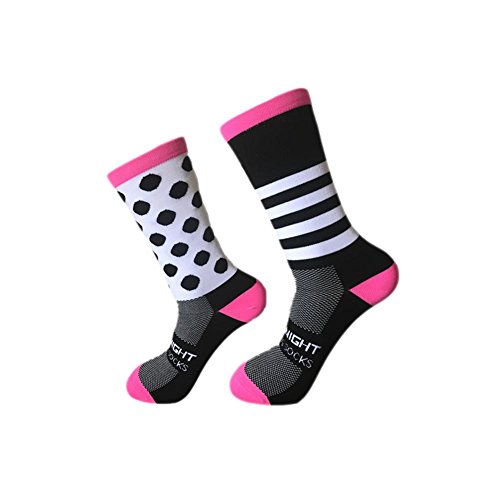 Sport Socken Radfahren Socken Fahrradsocken Für Herren Und Damen, Laufen Basketball Socken Wellenpunkt Gestreift Cover