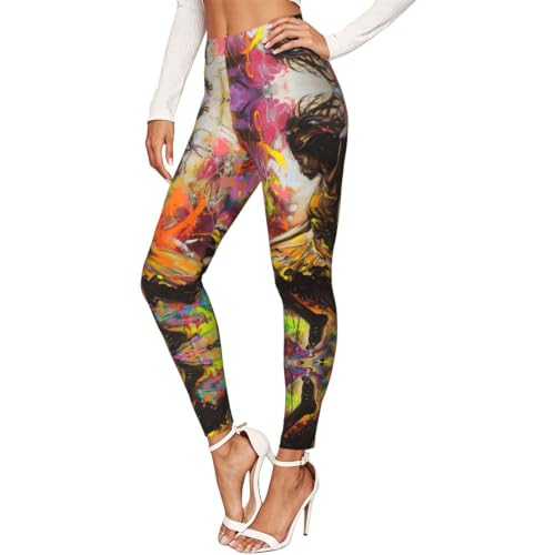 Leggings con estampado de música para mujer que reduce la fatiga