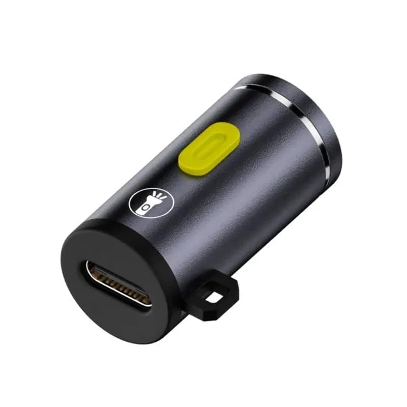 duhesin mini flashlight usb c led light brightness 210 lumens get power from charger/power bank small size & easy to carry with hook hole ae-1589a