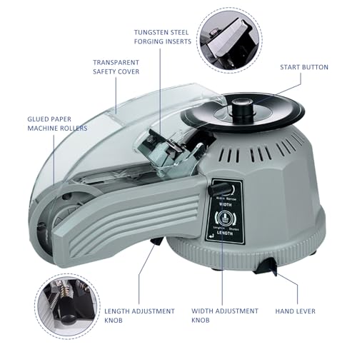 Distributeur automatique de ruban adhésif avec couvercle de protection, coupe réglable, idéal pour les applications à haute température