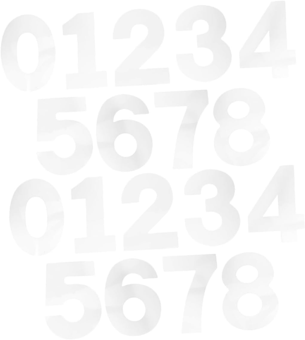 VANZACK DIY Number Cake Molds Set 0-8 10-inch Plastic Baking Stencils for Birthday Cake Decorating for Mousse and Fondant Baking