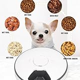Automatic Pet Feeder, Dog Cat Feeder with Digital Timer and Voice and 6 Meal Food Dispenser, Automatic Pet Meal Food Bowls for Wet or Dry Food - Image 5