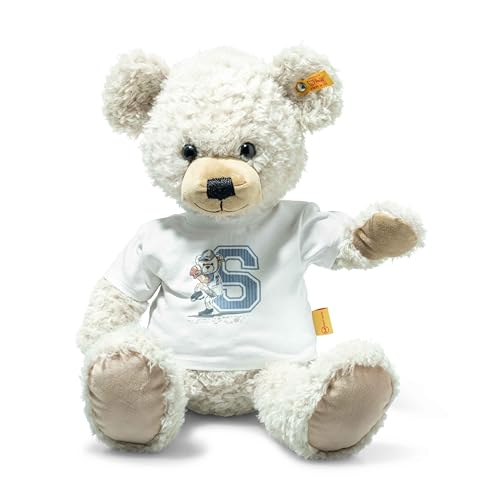 Steiff Kuscheltier Lenni Teddybär, Süßes Stofftier mit Kunststoffaugen, Kinder, Jungen & Mädchen, Soft Cuddly Friends, Plüschtier 40 cm, Beige, 708053
