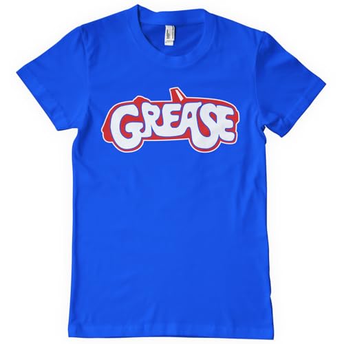 T-Shirt Grease Homme Bleu Small pour Completer un Look Vintage