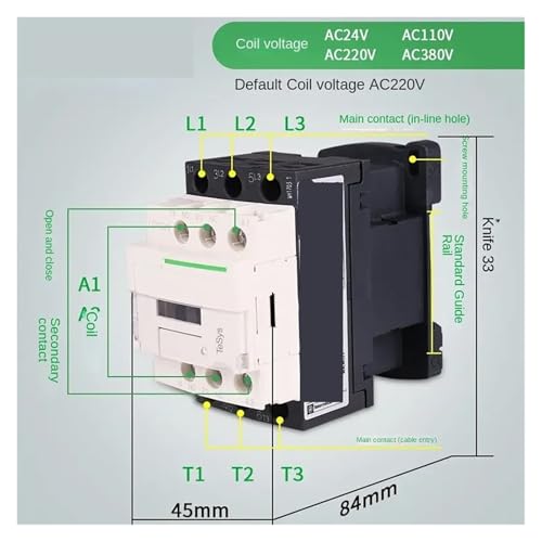 Contacteur LC1D38 triphasé haute durabilité mécanique 380V