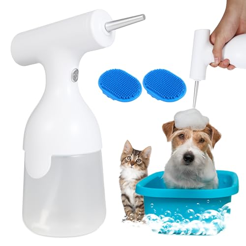 Dog Bath Brush & Foam Machine White