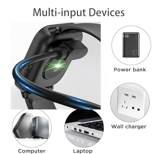 VeryFit Chargeur de montre intelligent,Fit pour VRPEFIT KIBFLE Contiente YMZ MMBX FQQ IDW25 IDW26 IDW19 TGW01 DR06 DR03 Montre intelligente,2Pin Remplacement du cordon magnétique USB Câble de recharge (1 Boîte)