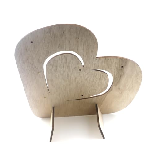 PRETYZOOM 2pcs Wooden Heart Shape Ornament Display Rack Wedding Party Decorations