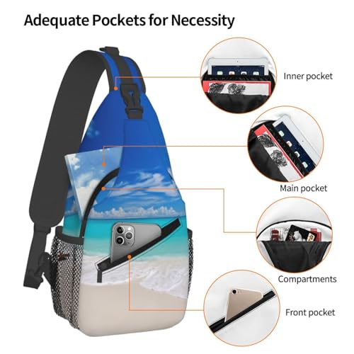 Mochila tipo bandolera cruzada para hombre negra miniatura 4